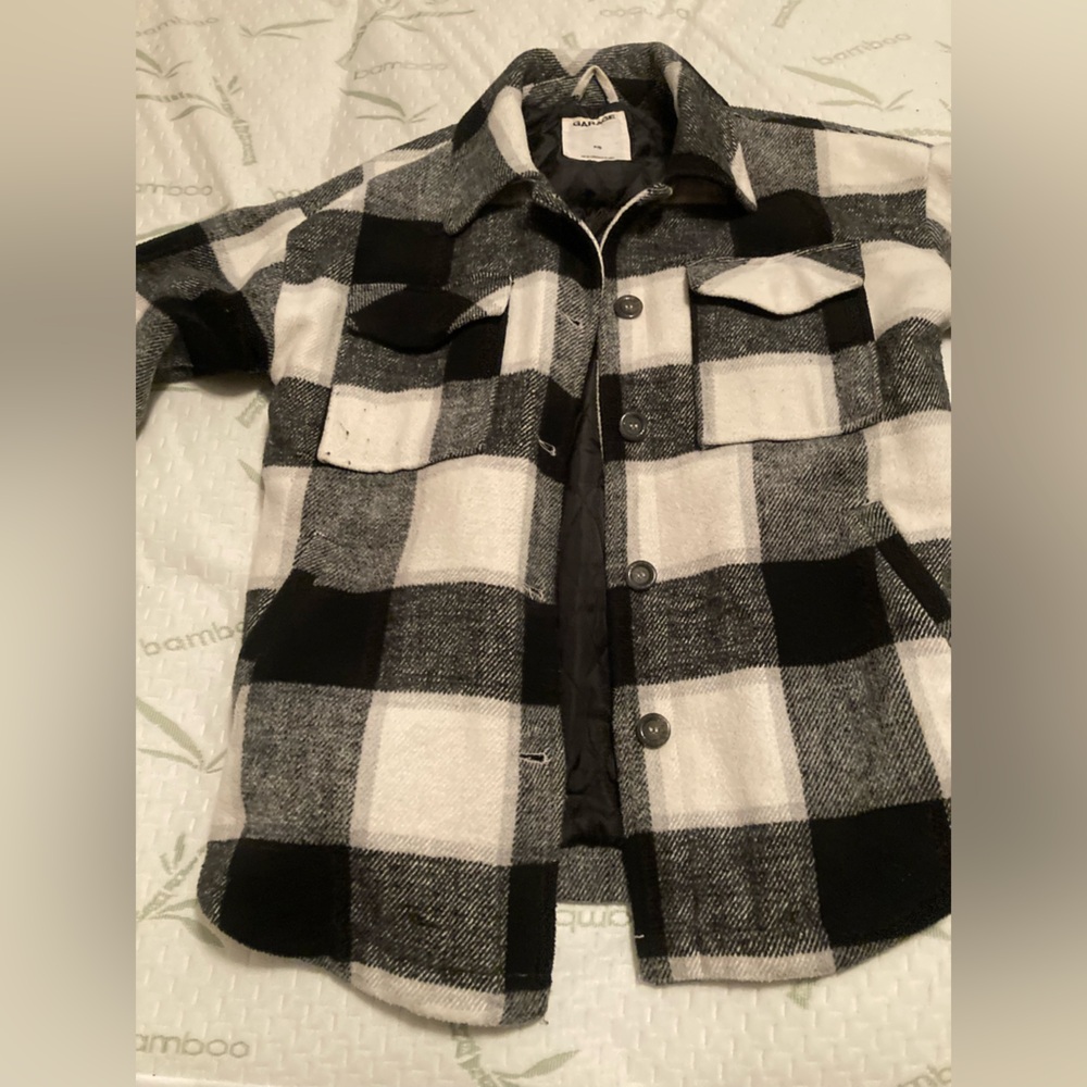 Garage Black and White Plaid Jacket S